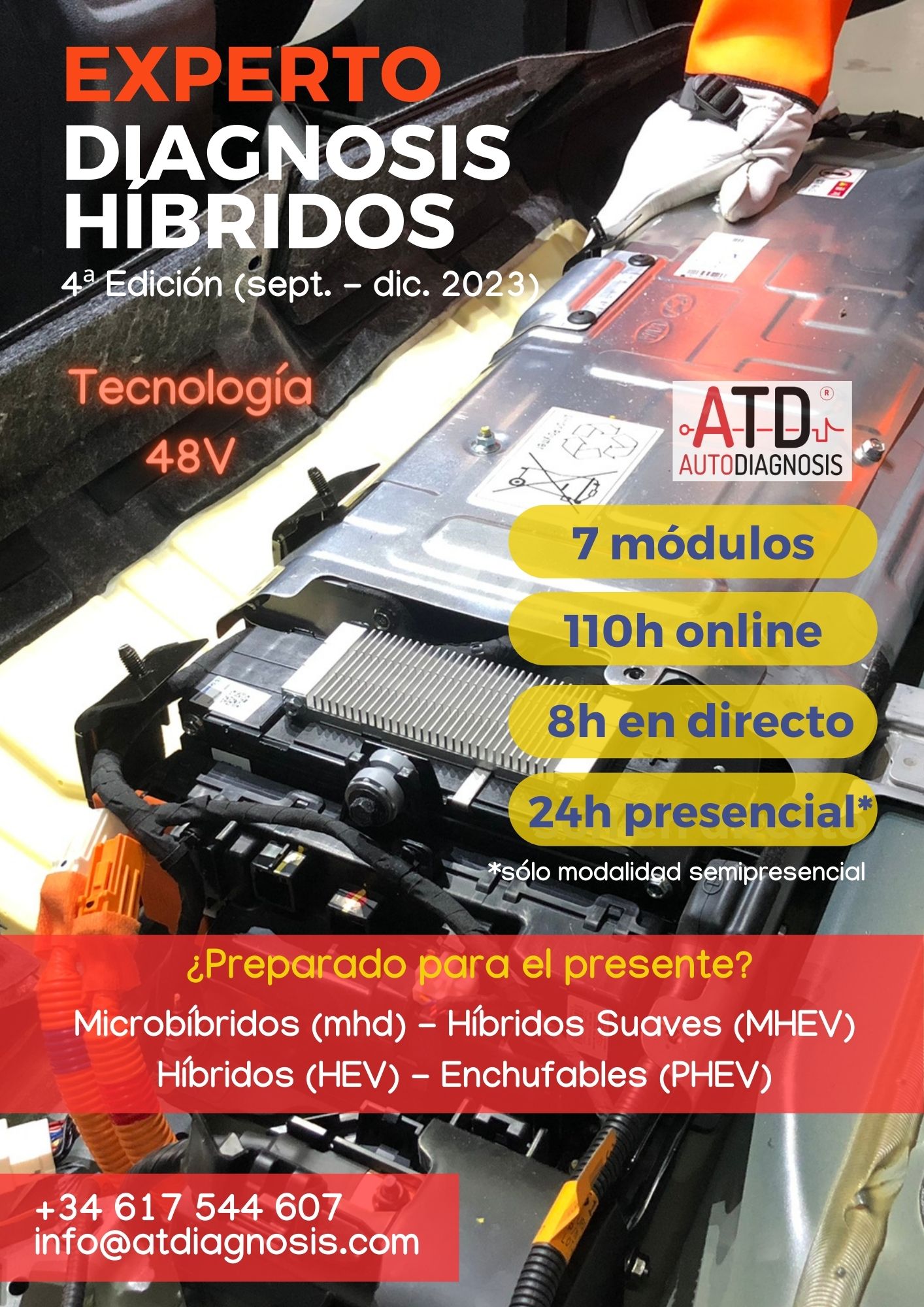 experto en diagnosis de vehículos híbridos